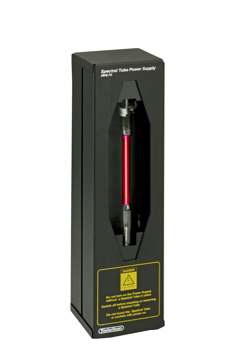 Spectral tube holder with power supply