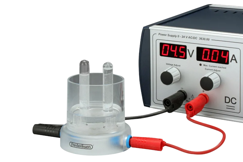 Voltameter, electrolysis tank, student version