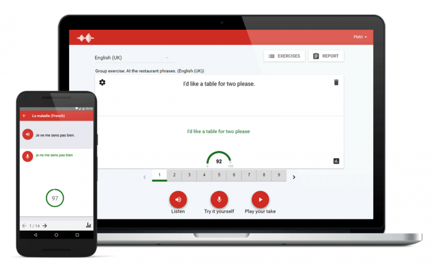 Sanako Pronounce Live pronunciation practice tool) Cider