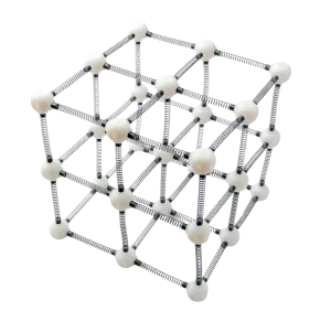 Atom model, vibrating